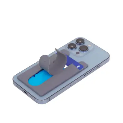 Card Holder Stop personalizado, color gris plata