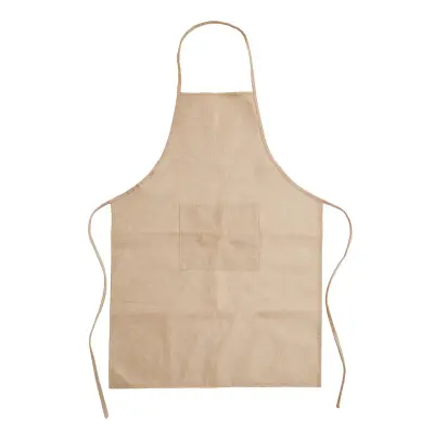 Delantal Jute personalizado, color marron claro