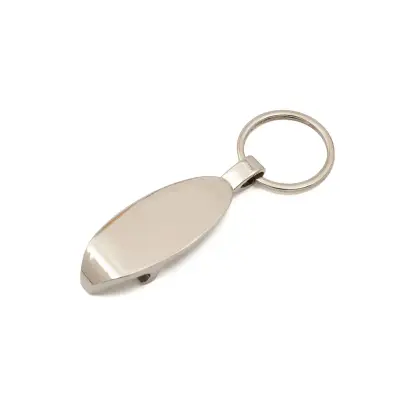 Llavero Destapador Hopper personalizado, color plateado