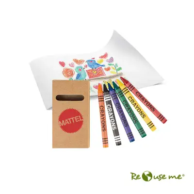 Set de Crayones X6 unidades personalizado con tu logo