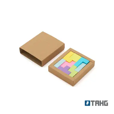 Set Memo Tetrix personalizado, color marrón