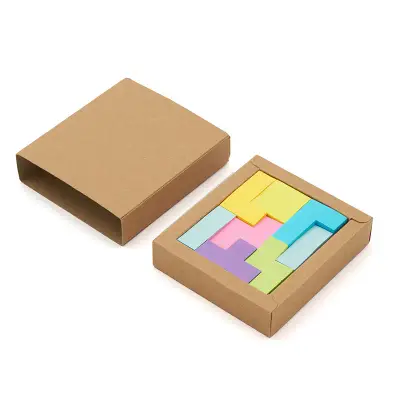 Set Memo Tetrix personalizado, color marrón